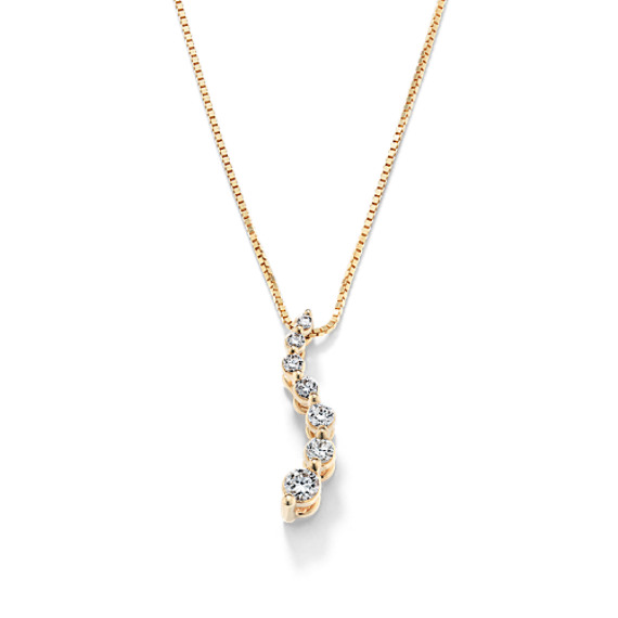 Round Diamond Journey Pendant (18") Round Diamond Journey Pendant (18")