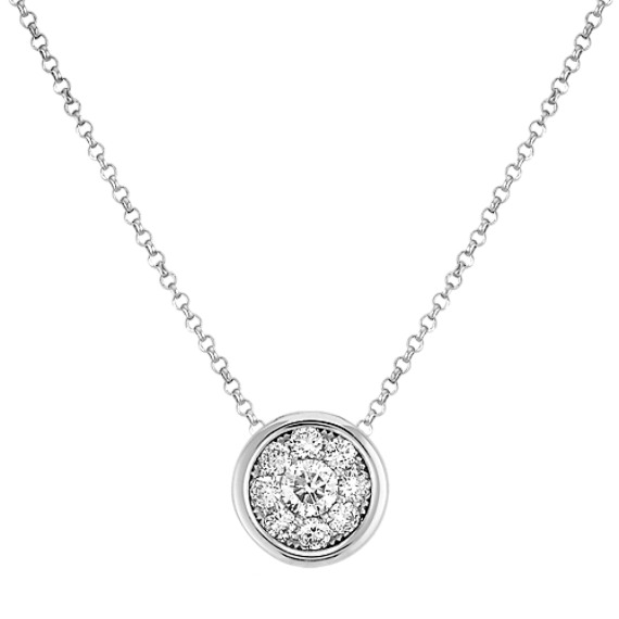 Round Diamond Pendant (18") Round Diamond Pendant (18")