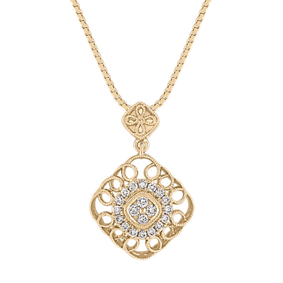 Round Diamond Pendant (18") Round Diamond Pendant (18")