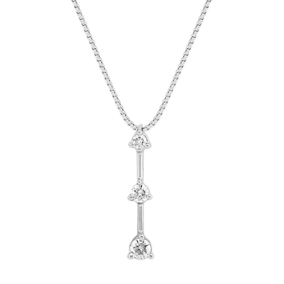 Round Diamond Three-Stone Pendant (18") Round Diamond Three-Stone Pendant (18")