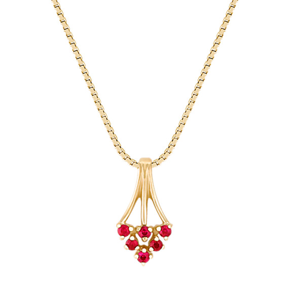 Round Ruby Pendant (18") Round Ruby Pendant (18")