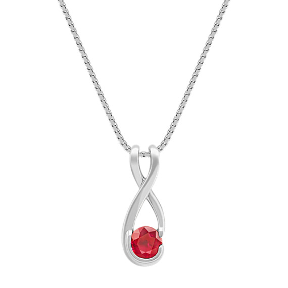 Round Ruby Pendant (18") Round Ruby Pendant (18")