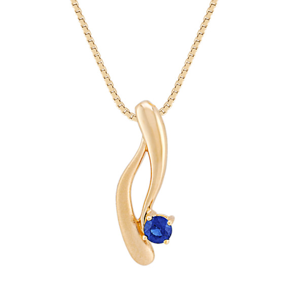 Round Sapphire Pendant (18") Round Sapphire Pendant (18")