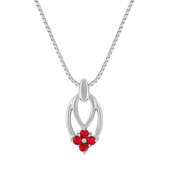 Ruby Cluster Pendant (18") Ruby Cluster Pendant (18")