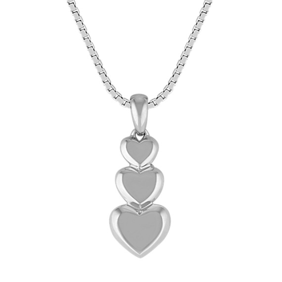 Stackable Heart Pendant in Sterling Silver (18") Stackable Heart Pendant in Sterling Silver (18")