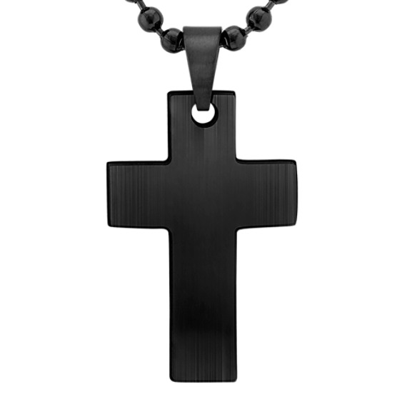Stainless Steel Cross Necklace (24") Stainless Steel Cross Necklace (24")