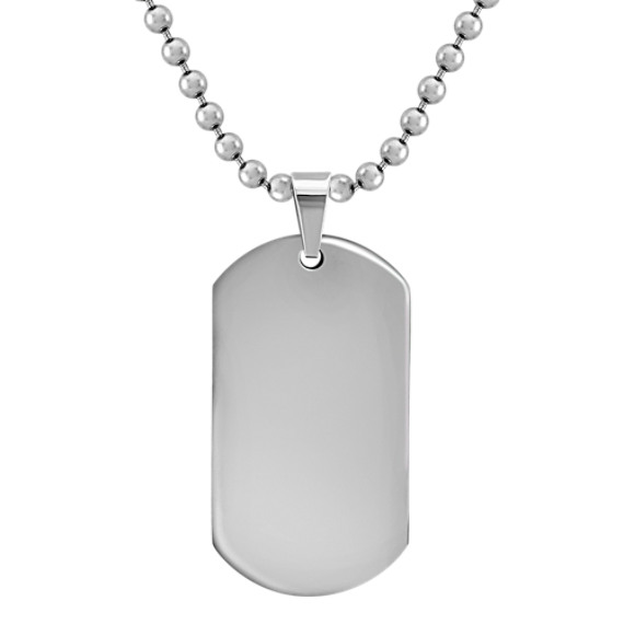 Stainless Steel Dog Tag Necklace (24") Stainless Steel Dog Tag Necklace (24")