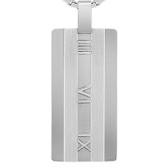Stainless Steel Roman Numeral Necklace (24") Stainless Steel Roman Numeral Necklace (24")
