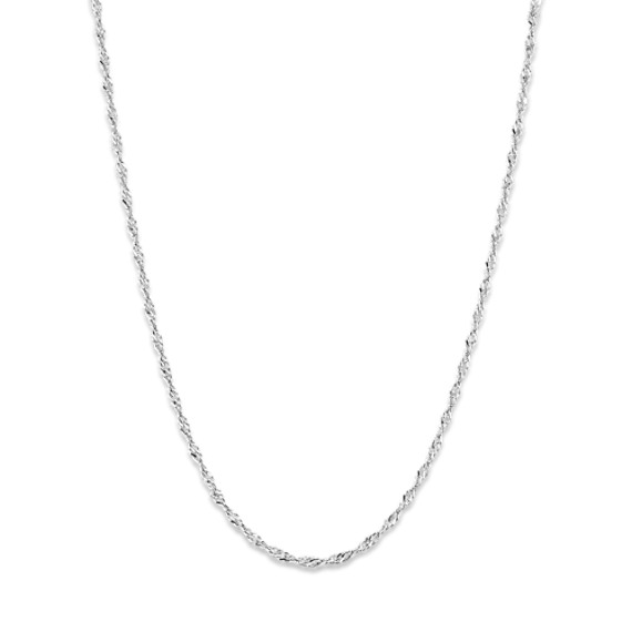 Sterling Silver Adjustable Singapore Chain (20") Sterling Silver Adjustable Singapore Chain (20")