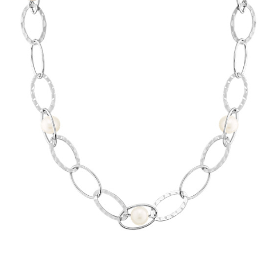 Sterling Silver and Pearl Necklace (24") 9mm Freshwater Sterling Silver and Pearl Necklace (24") 9mm Freshwater