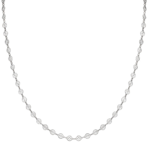 Sterling Silver Circle Necklace (24") Sterling Silver Circle Necklace (24")