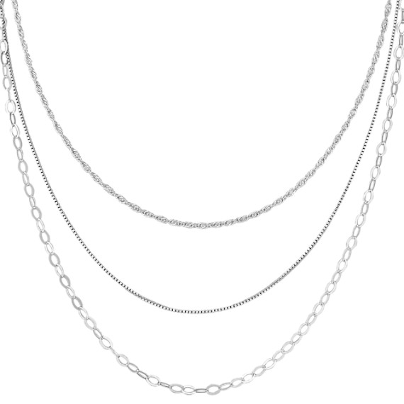 Sterling Silver Three Chain Set (20") Sterling Silver Three Chain Set (20")