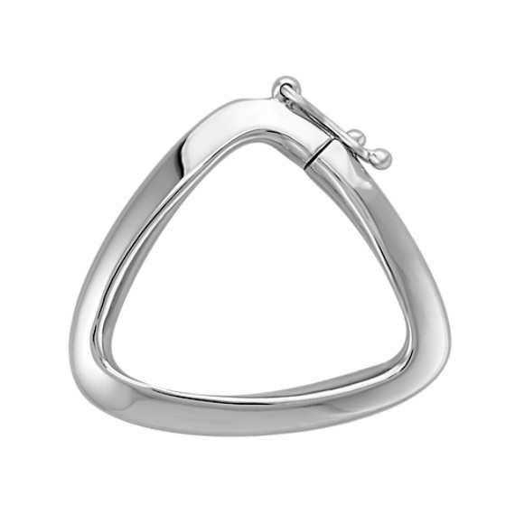 Triangle Sterling Silver Pearl Shortener Triangle Sterling Silver Pearl Shortener