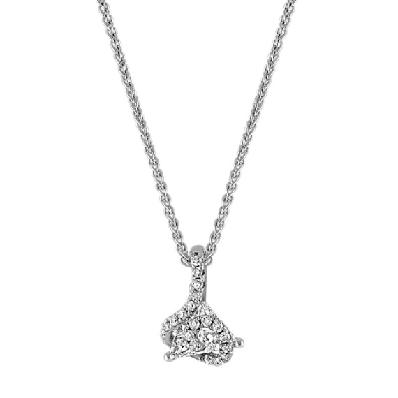 Trillion and Round Diamond Pendant (18") Trillion and Round Diamond Pendant (18")