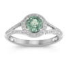Mobile image of A White Gold Ring With Round Green Sapphire
