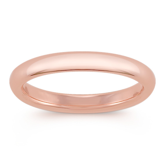 14k Rose Gold Comfort Fit Wedding Band (3mm) 14k Rose Gold Comfort Fit Wedding Band (3mm)