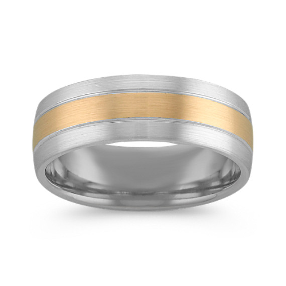 14k Two-Tone Gold Comfort Fit Men's Band (7mm) 14k Two-Tone Gold Comfort Fit Men's Band (7mm)