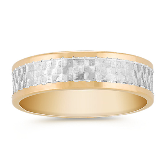 14k Two-Tone Gold Comfort Fit Ring (6mm) 14k Two-Tone Gold Comfort Fit Ring (6mm)