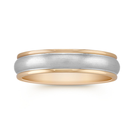 14k Two-Tone Gold Wedding Band (5mm) 14k Two-Tone Gold Wedding Band (5mm)