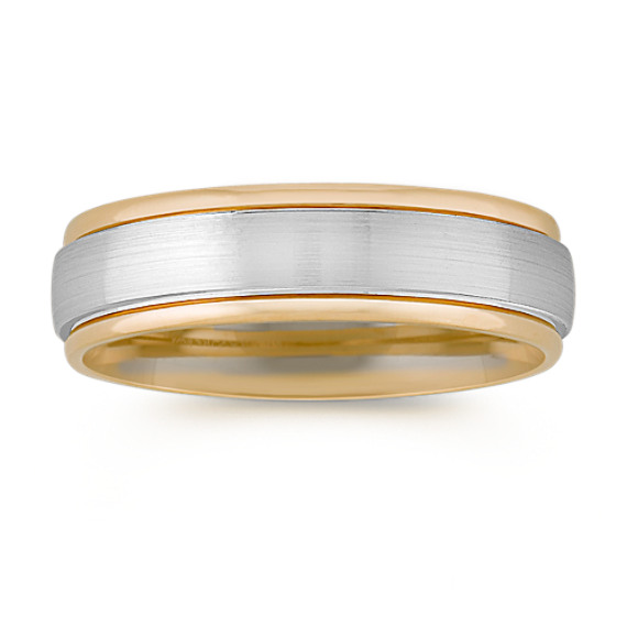 14k Two-Tone Gold Wedding Band (6mm) 14k Two-Tone Gold Wedding Band (6mm)