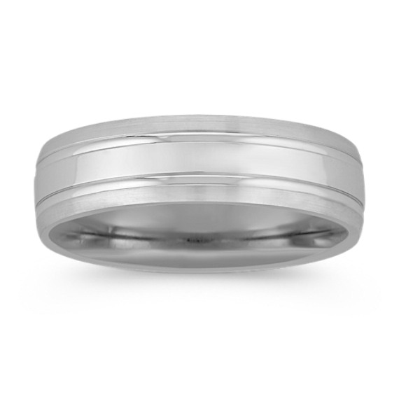 14k White Gold Comfort Fit Wedding Band (6mm) 14k White Gold Comfort Fit Wedding Band (6mm)