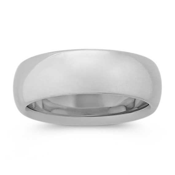 14k White Gold Comfort Fit Wedding Band (7mm)