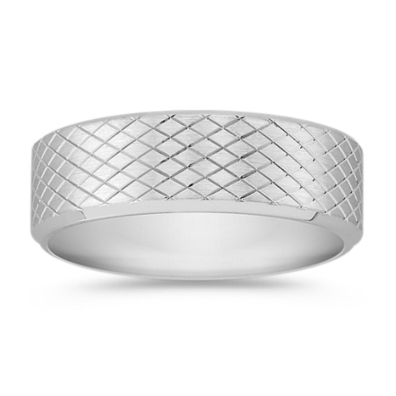 14k White Gold Comfort Ring (7mm) 14k White Gold Comfort Ring (7mm)