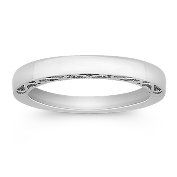 14k White Gold Wedding Band 14k White Gold Wedding Band
