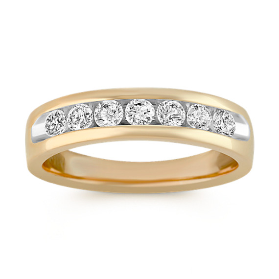 14k Yellow Gold Diamond Ring with Channel-Setting 14k Yellow Gold Diamond Ring with Channel-Setting
