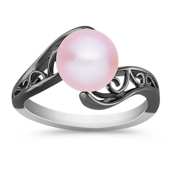 8.5mm Lavender Cultured Freshwater Pearl with Black Rhodium 8.5mm Lavender Cultured Freshwater Pearl with Black Rhodium