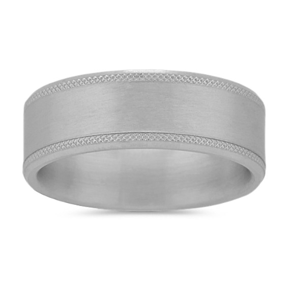 Traditional Engraved Mens Band In Platinum Mm Shane Co