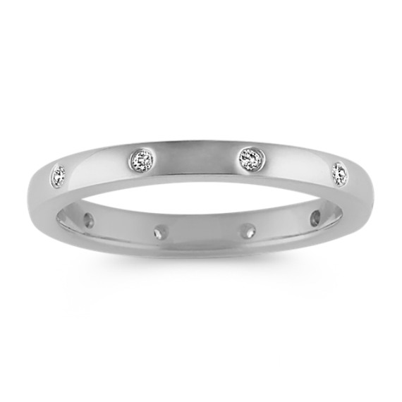 Bezel Set Diamond Wedding Band Bezel Set Diamond Wedding Band