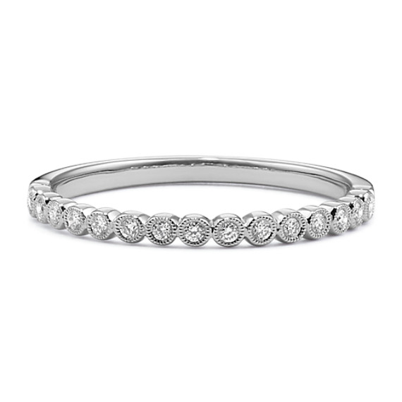 Bezel-Set Round Diamond Wedding Band Bezel-Set Round Diamond Wedding Band