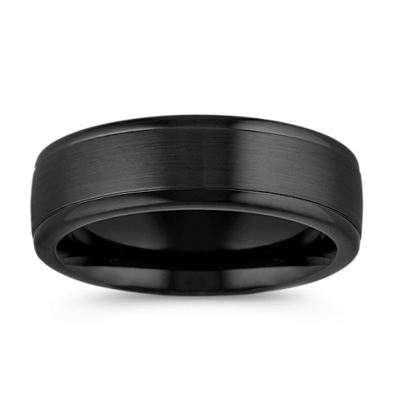 Black Cobalt Ring with Satin Finish (7mm) Black Cobalt Ring with Satin Finish (7mm)