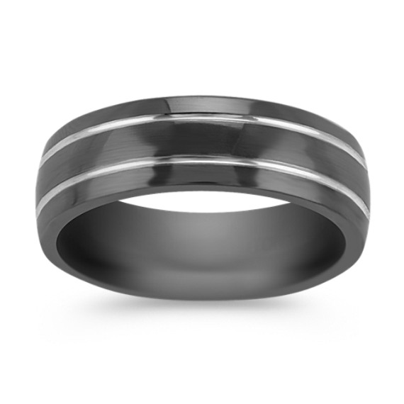 Black Titanium Banded Ring (7mm) Black Titanium Banded Ring (7mm)