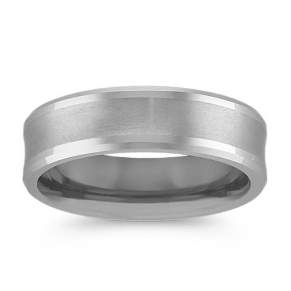 Brushed Comfort Fit Titanium Men's Band (6.5mm) Brushed Comfort Fit Titanium Men's Band (6.5mm)