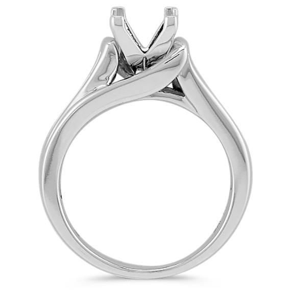 Cathedral Princess Cut Engagement Ring with Channel-Setting (Unmounted ...