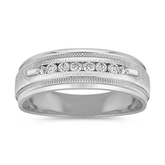 Channel-Set Diamond Ring in 14k White Gold (7mm) Channel-Set Diamond Ring in 14k White Gold (7mm)