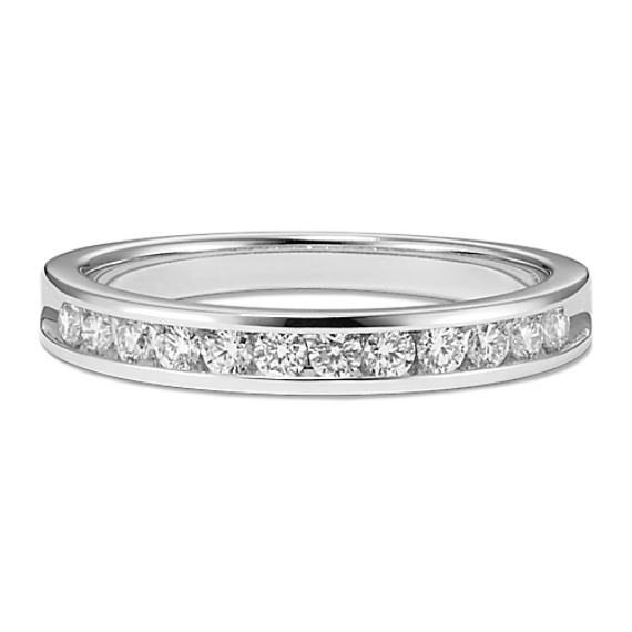 Channel-Set Round Diamond Wedding Band Channel-Set Round Diamond Wedding Band