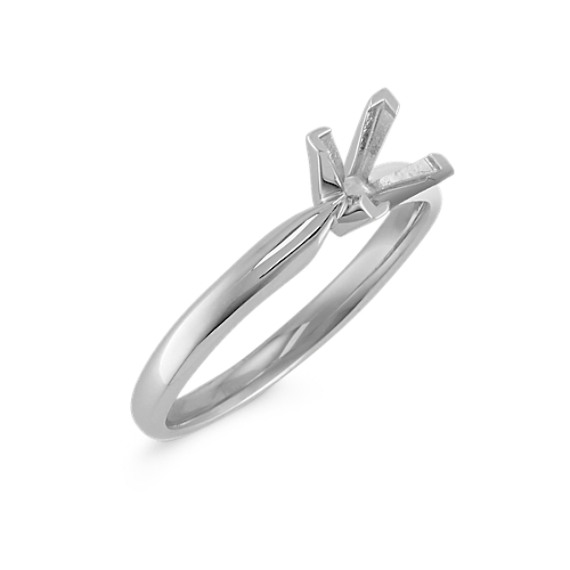 Chevron Head Solitaire 14k White Gold Engagement Ring (Unmounted) Chevron Head Solitaire 14k White Gold Engagement Ring (Unmounted)