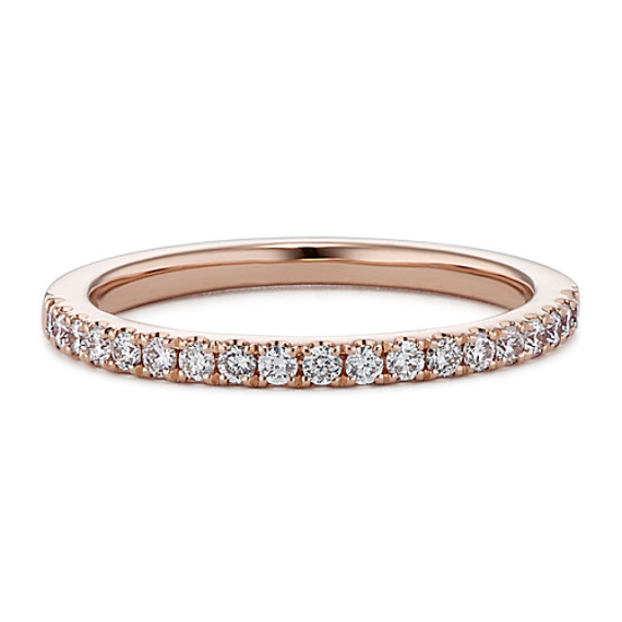 Classic Pavé-Set Diamond Wedding Band in 14k Rose Gold Classic Pavé-Set Diamond Wedding Band in 14k Rose Gold