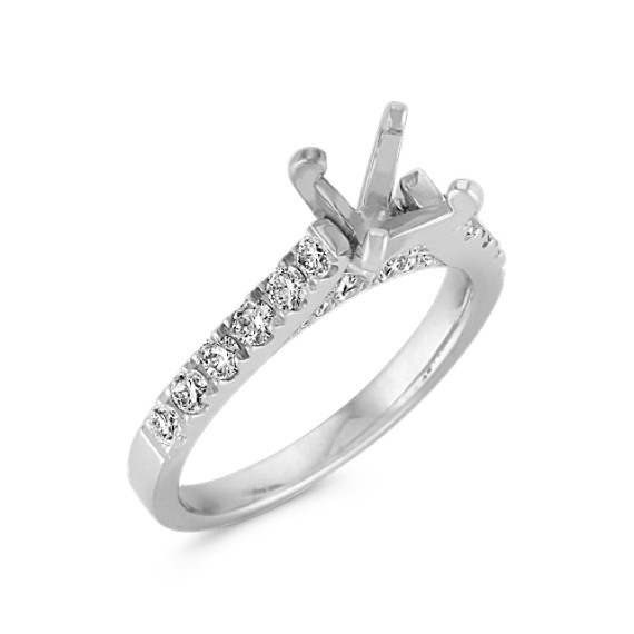 Classic platinum engagement ring settings