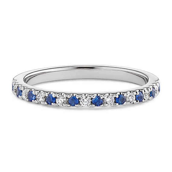 Classic Sapphire and Diamond Wedding Band Classic Sapphire and Diamond Wedding Band
