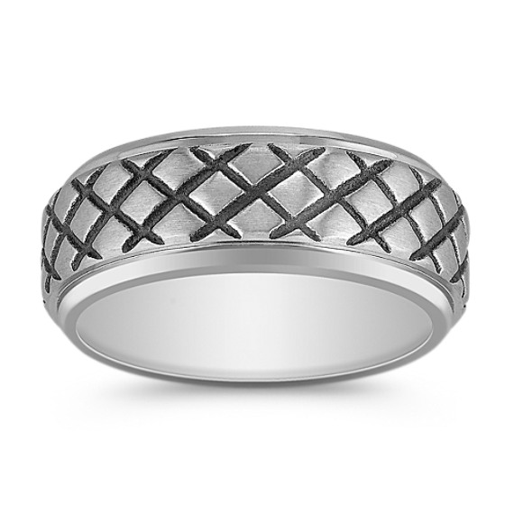 Cobalt Ring with Textured Finish (9mm) Cobalt Ring with Textured Finish (9mm)