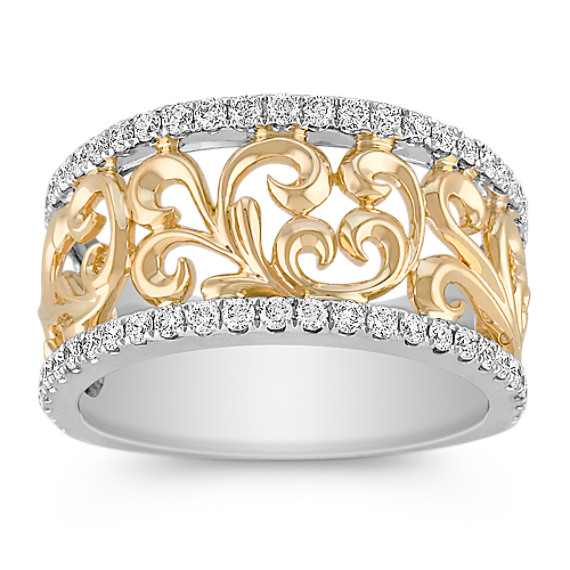 Contemporary Diamond Ring in Two-Tone Gold Contemporary Diamond Ring in Two-Tone Gold