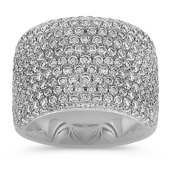 Contemporary Diamond Ring with Pavé Setting Contemporary Diamond Ring with Pavé Setting