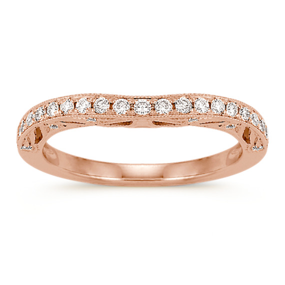 Contour Diamond Wedding Band in 14k Rose Gold Contour Diamond Wedding Band in 14k Rose Gold