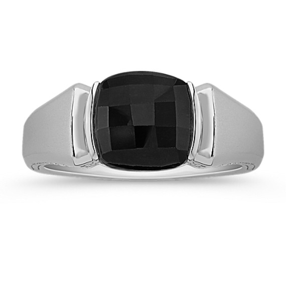 Cushion Cut Black Sapphire Ring Cushion Cut Black Sapphire Ring