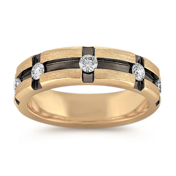Diamond Channel-Set Ring with Black Rhodium (7mm) Diamond Channel-Set Ring with Black Rhodium (7mm)