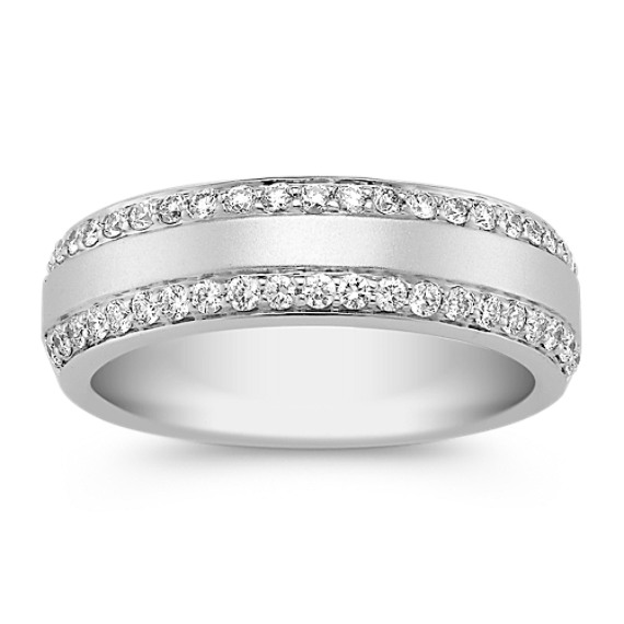 Diamond Ring for Him with Pavé Setting Diamond Ring for Him with Pavé Setting